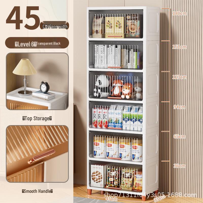 Light Luxury Multi-layer Transparent Storage Cabinet for Toys and Household Use