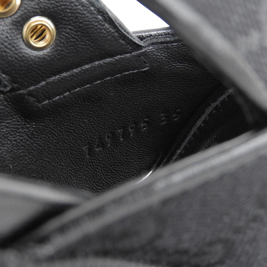 Pristine GUCCI Sandals Cross-strap Platform Black GG Canvas Women 35 749795 Used