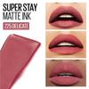 Maybelline New York Liquid Matte Lipstick 225 Delicate 5ml Superstay Matte Ink 16hr Long Lasting Non-Transferable Color