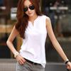 Canottiera Sexy Estiva 2023 da Donna Scollo a V Senza Maniche T-shirt Casual Coreana da Donna Cotone Maglietta Base Slim Abbigliamento Elegante 25826