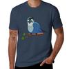 Jaiden animations cute funny eyes bird on a leaf parrot watching you funny TShirt Basic Plain Tee for Spring and Summer