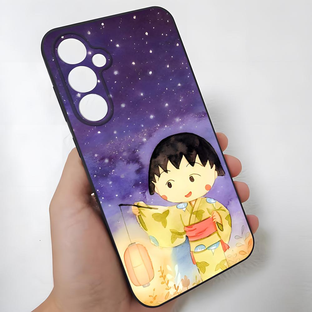 Chibi Maruko-chan Phone Case For Samsung S26 Ultra S25 Edge Ultra S23 S22 S21 S20 Ultra Plus S24 Fe Glass Cover