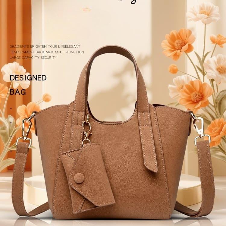 Retro large capacity portable messenger women's bag
