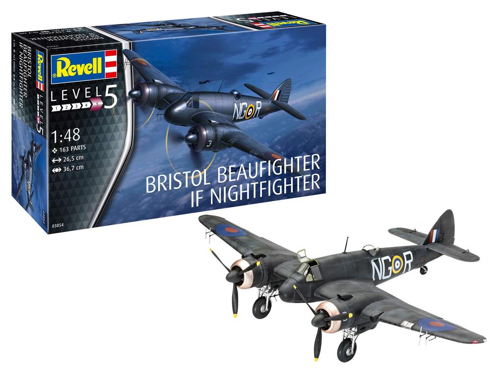 German Revell Royal Air Force Beaufighter IF Nightfighter Plastic Model 03854 1/48