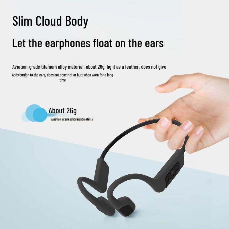 Waterproof S800 Bone Conduction Bluetooth Earphones for Swimming and Sports with Ear-Hook Design and High-Quality Sound