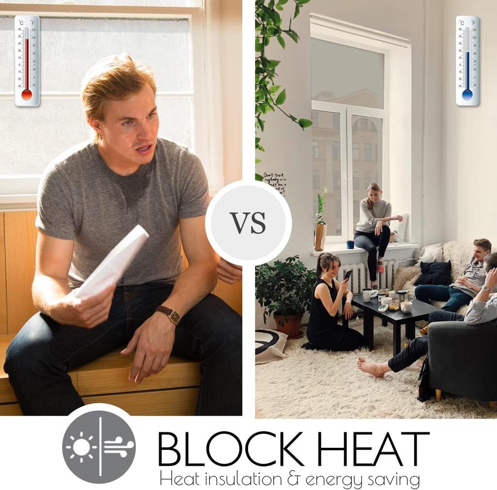 One Way Window Privacy Film, Heat Control UV Blocking Reflective Mirror Window Tint for Home, Adhesive Self  Window Stickers