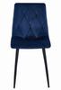 LIBRA Chair - Navy Blue Velvet / Black Legs X 2