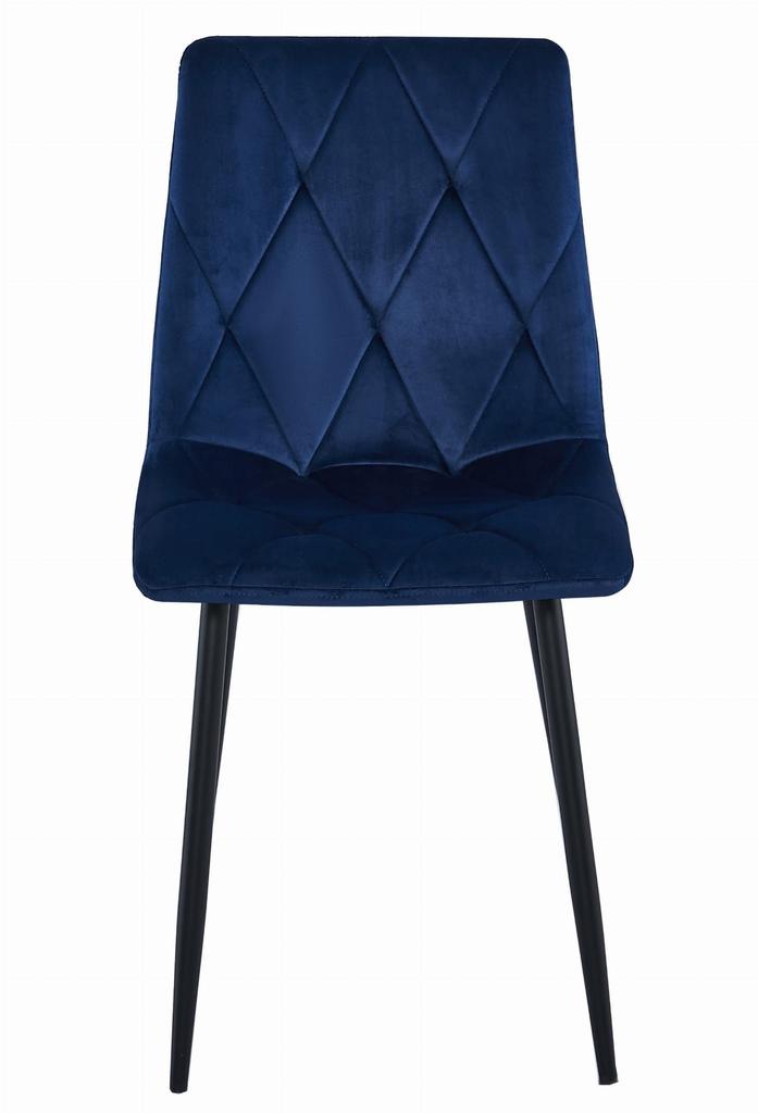 LIBRA Chair - Navy Blue Velvet / Black Legs X 2