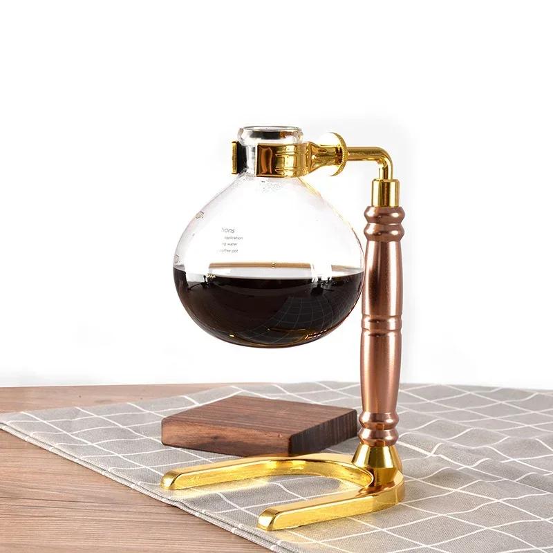 New Home Style Siphon Coffee Maker Tea Siphon Pot Vacuum Coffeemaker Glass Type Coffee Machine Filter 3cup 5cup