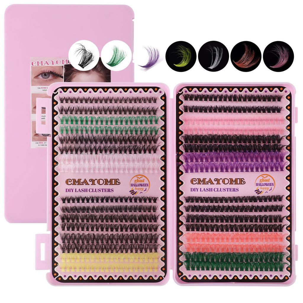 Color D Song Single Cluster False Eyelash Set 8-16Mmdiy Segmented Grafting Thick Eyelashes