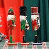 30cm Handcrafted Wooden Nutcracker, Festive Puppet Ornaments Collectible Figures, Ideal for Holiday Home Decor & Gift Giving