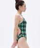 Umpa Green Tea Argyle Indoor One-Piece Swimsuit