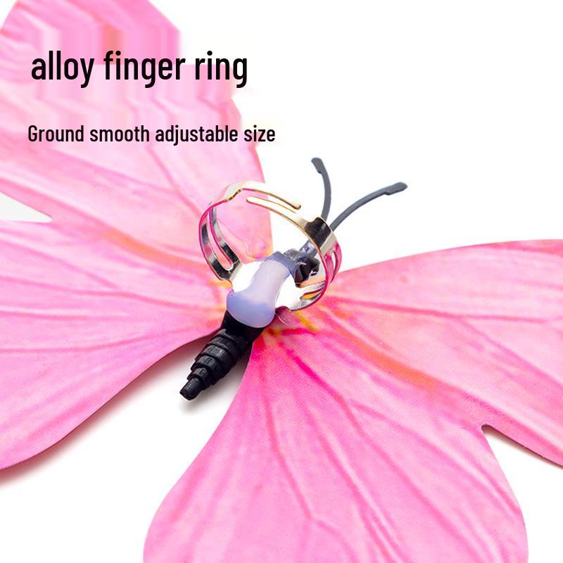 Children's Pink Butterfly Dance Ring Finger Prop with Headwear
