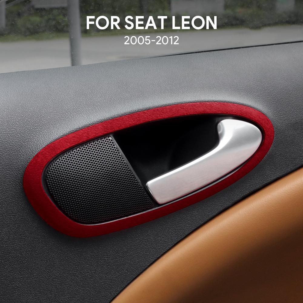 BEV1 Top Suede Trim Sticker For Seat Leon 2005 2006 2007 2008 2009 2010 2011 2012 LHD RHD Car Door Handle Switch Interior Accessories