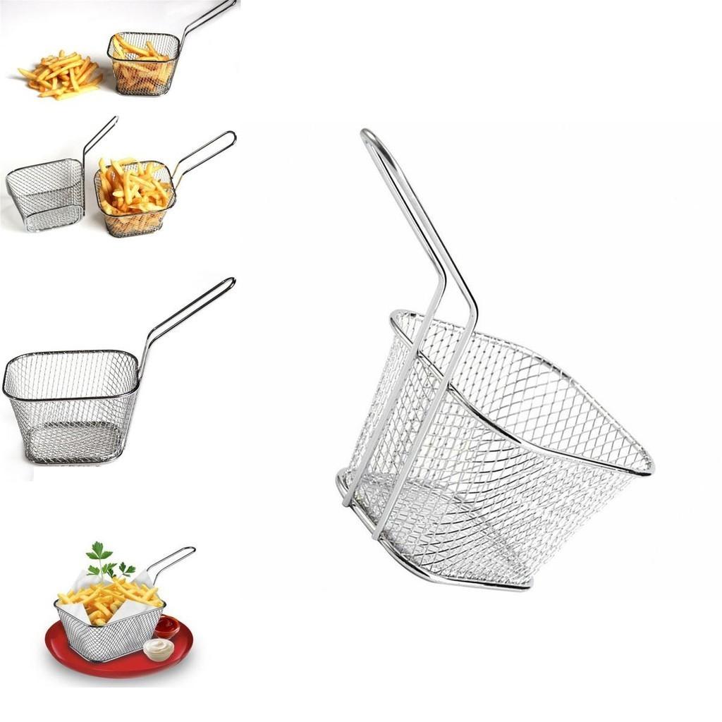 Portable Mini Fryer Mesh Basket For Snacks Deep Fry For Perfectly Crispy Fries Chicken More!
