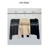 Jiu'er Retro Fair Isle Wool Sweater - Women's Round Neck Fluffy Winter Top