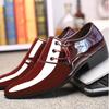 Patent Leather Glossy Large Size Men's Leather Shoes White Business Formal Leather Shoes