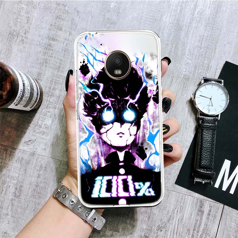 Mob Psycho 100 Anime Phone Case For Motorola Moto G9 G8 G7 G6 G5 E6 E5 E4 Plus Play Power One Action Macro Coque Cover Capa