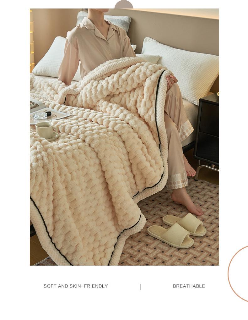 Doppellagige verdickte Winter Schildkröten Samt Korallenfleece Decke