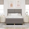 Boxspring Bed with Headboard Taupe 140 x 190 cm Fabric