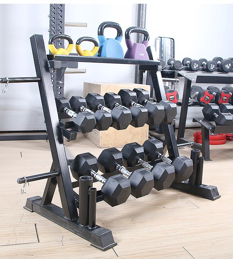 Baisheng Multi-functional Three-Tier Dumbbell & Kettlebell Gym Rack