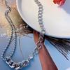 No fading love splicing necklace ins cold wind simple temperament hip hop collarbone chain