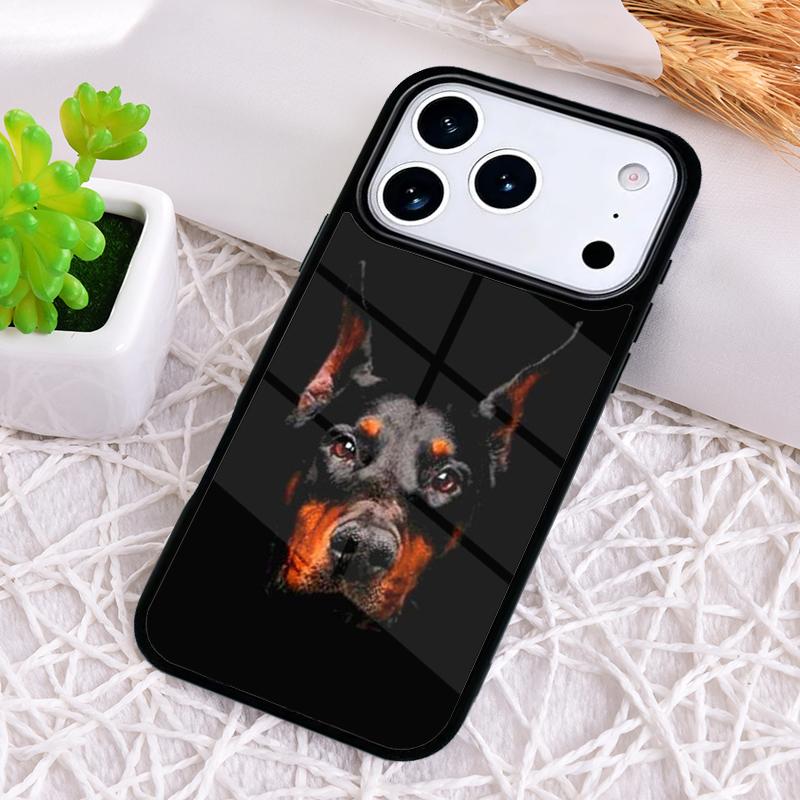 Doberman Dog print Phone Case for iPhone 17 Air 16 15 11 12 14 13 Pro Max Shockproof Cover