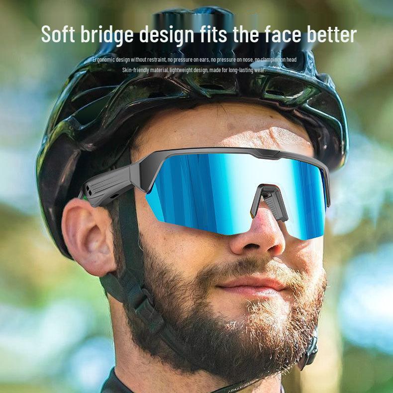 YJ006 Smart Cycling Sunglasses - Unisex Outdoor Sports Glasses with Bluetooth Calling & Music Feature