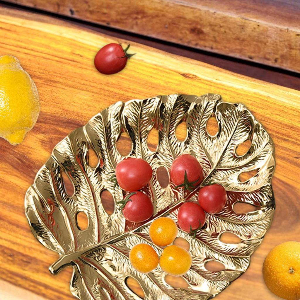 Leaf Jewelry Tray Dish Snack Plate Decorative Elegant Creative Serving Platter Key Holder for