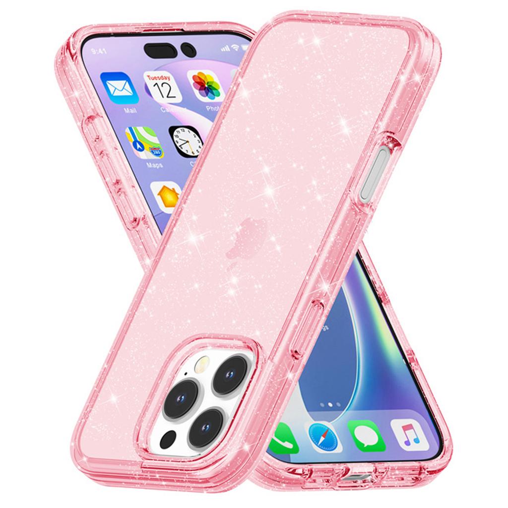 AMORUS For iPhone 16 Pro Case Soft TPU Hard PC Back Shockproof Phone Cover