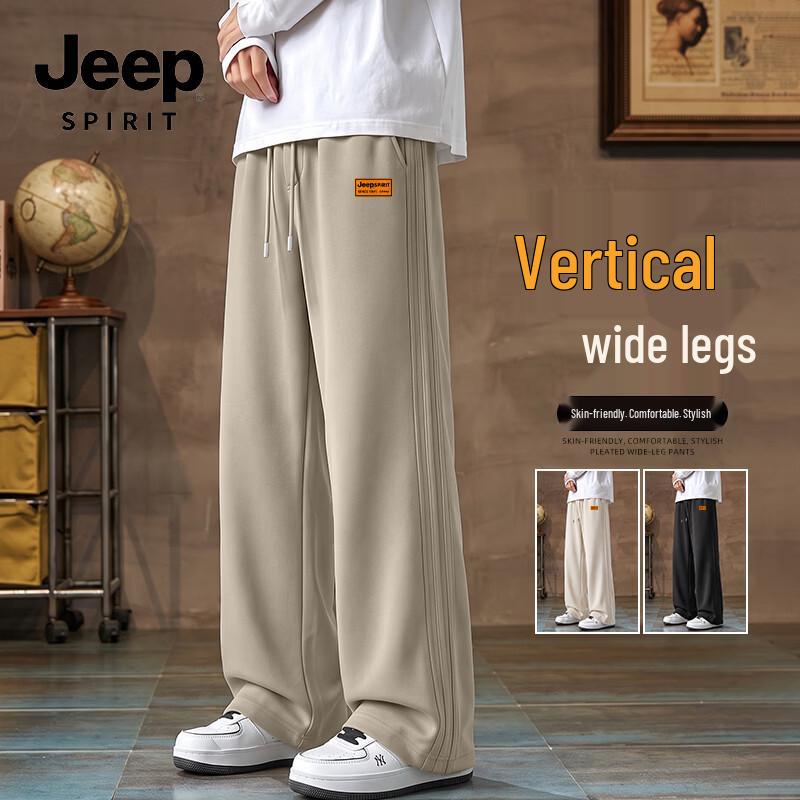 JEEP SPIRIT Men's Vintage Wide-Leg Casual Trousers