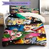 Saint Seiya Pattern Bedding Quilt Set Quilt Cover Pillowcase Home Decoration Gift (1 * Duvet Cover + 2 * Pillowcase, Without Core)