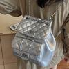 Korean niche chain lightweight small backpack women's 2025 summer new student commuting oblique span bag high value bag