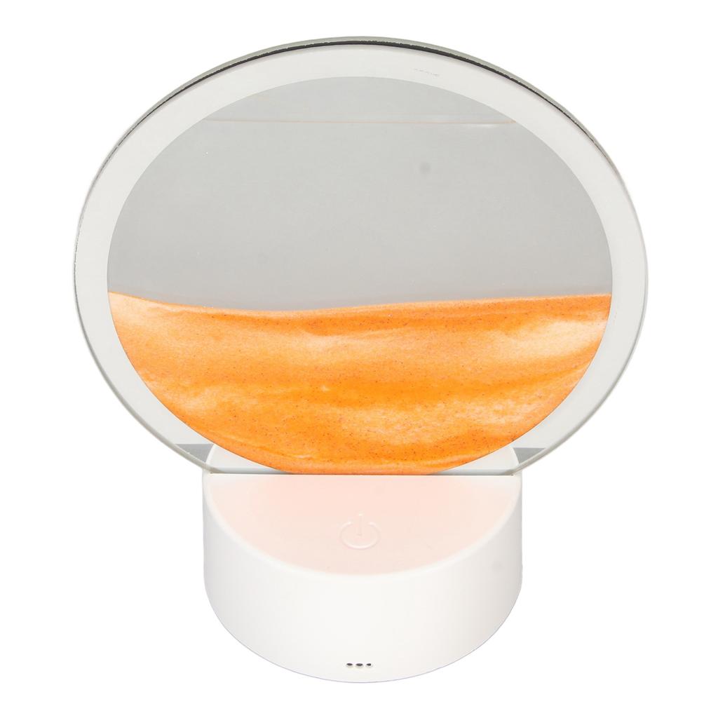 Moving Sand Art Round Frame 3D Transparent Glass Battery USB Powered Lights Dynamic Sand Picture for Family Cafe