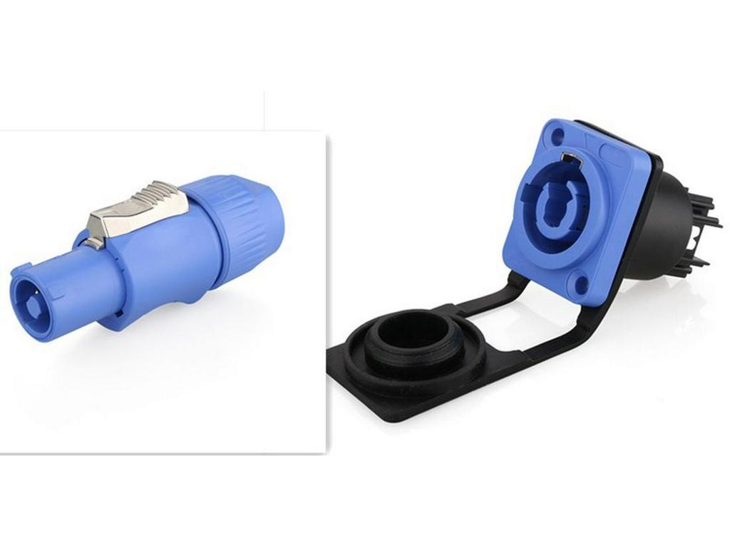 3P Stage Lighting Beam Light with Aviation Plug, LED Display, and XLR Waterproof Male/Female Socket.