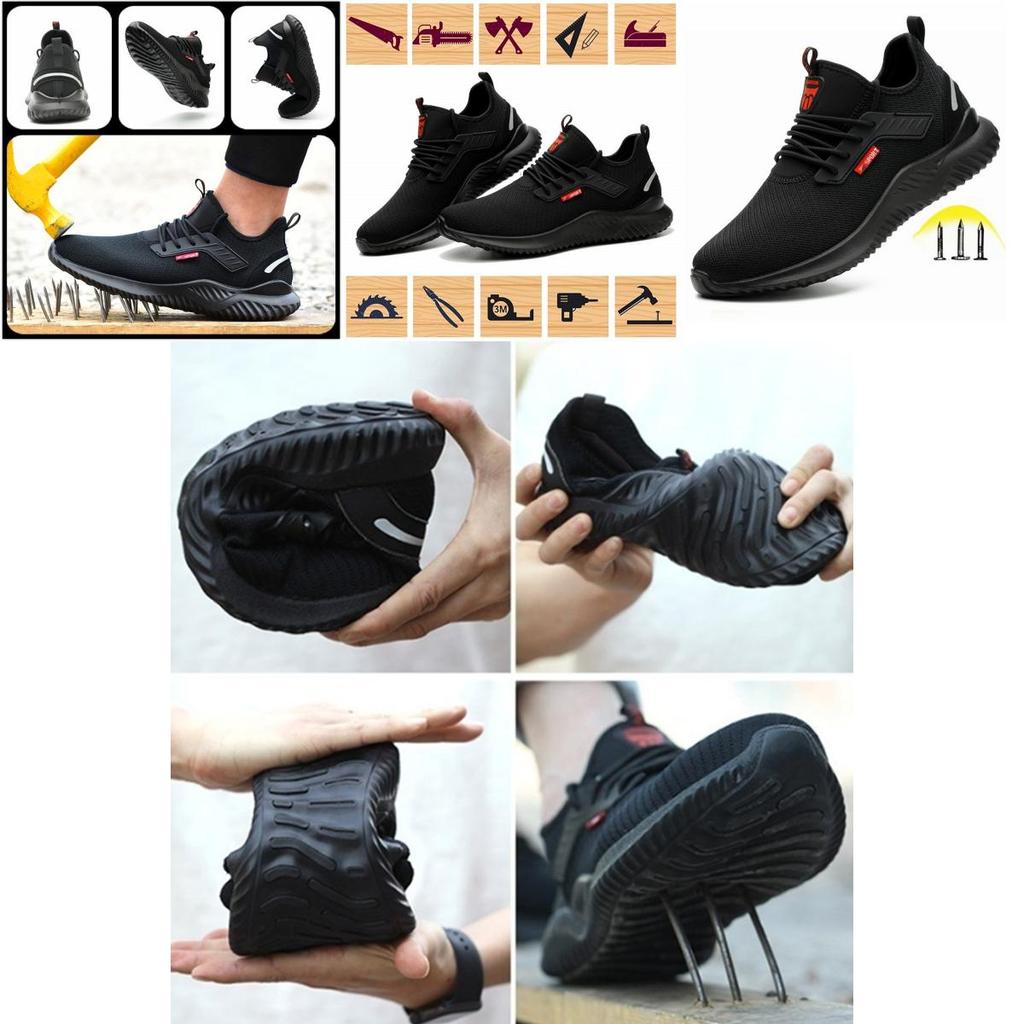 Men's Steel Toe Safety Shoes Breathable And Lightweight Puncture-proof Boots