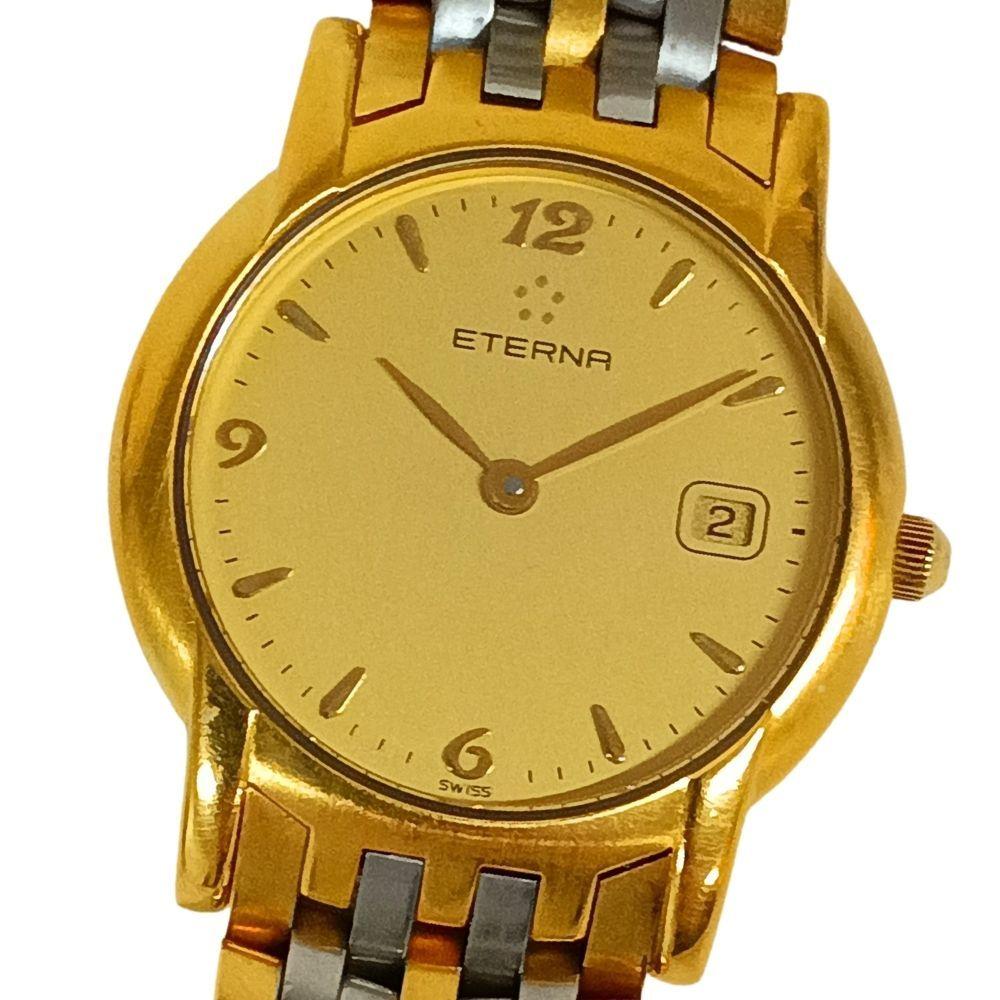 Used ETERNA Date Combi Boys Quartz Watch Genuine Product / C976