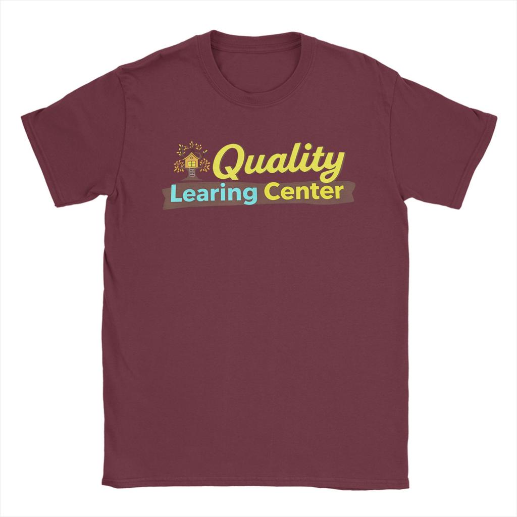 Quality Learing Center T Shirt for Men Cotton Funny TShirts Crewneck  Tees Short Sleeve Clothing Big Size