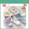 Professional Sports Socks For Girls Breathable Cotton Fabric Cartoon Pattern Suitable For Basketball