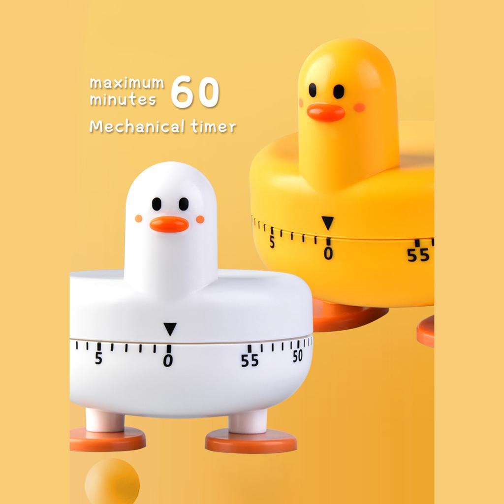 Kitchen Mechanical Timer Students Mini Lovely Duck Appearance Rotatable Time Reminder