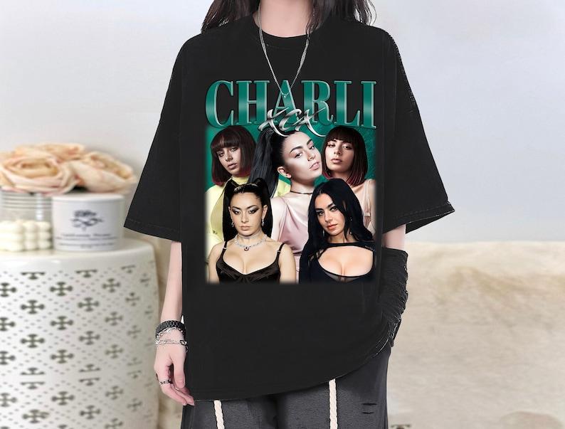 Limited Charli Xcx Tshirt Character Fan Tee Charli Casual Classic Style Black Movie Tshirt