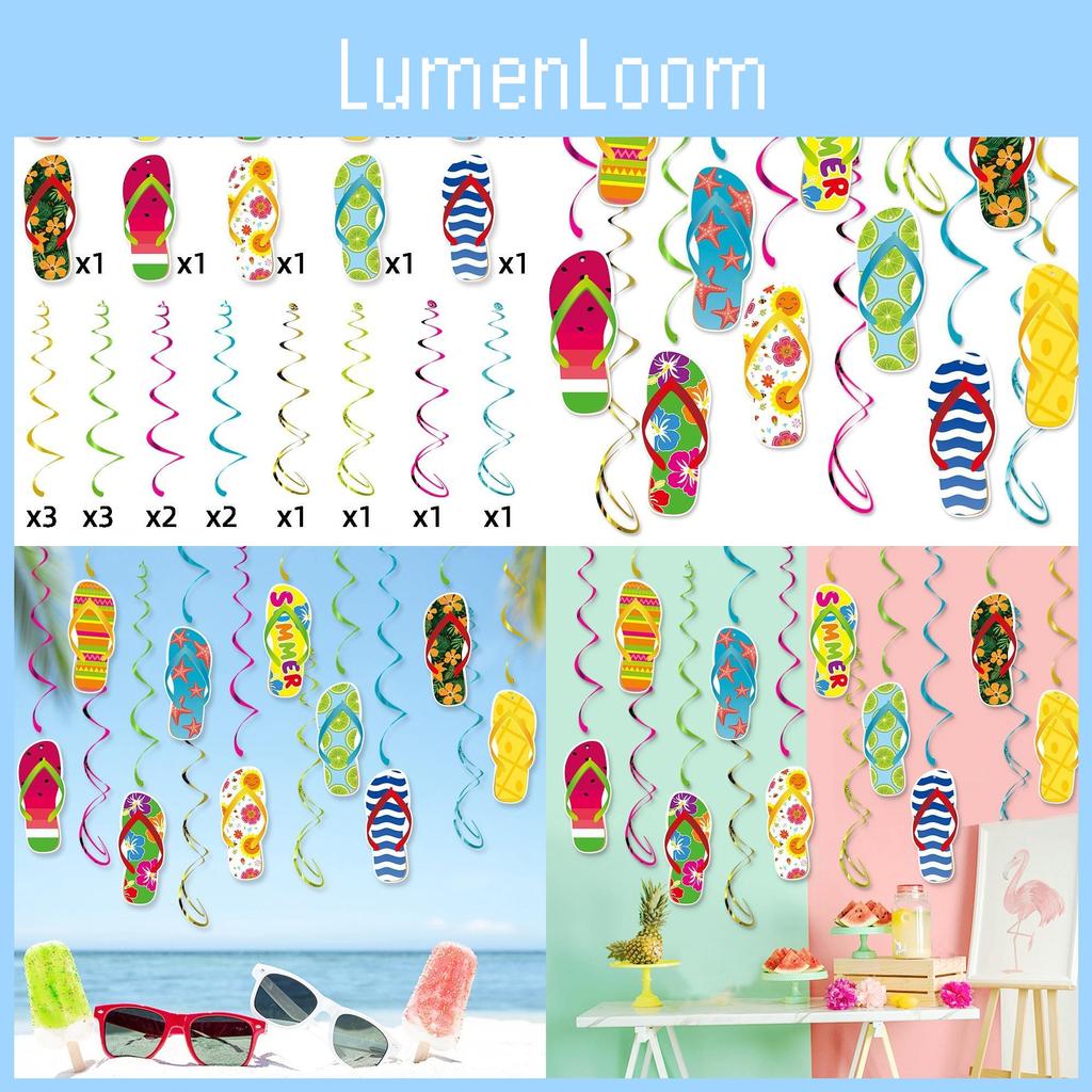Hawaii Summer Party Decorations Spiral Flip Flops Hanging Decoration For Beach
