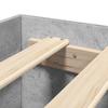 Bed Frame Concrete Grey 120x190 cm Engineered Wood