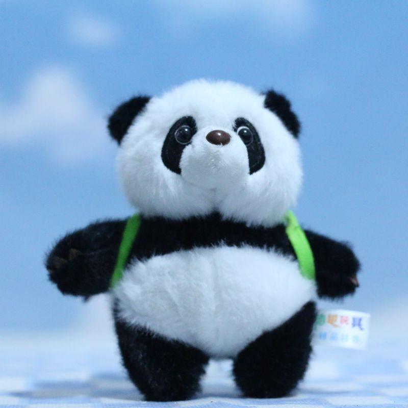 Cute And Fluffy Panda Plush Keychain For Backpacks With Adorable Design And Short Plush Fabric