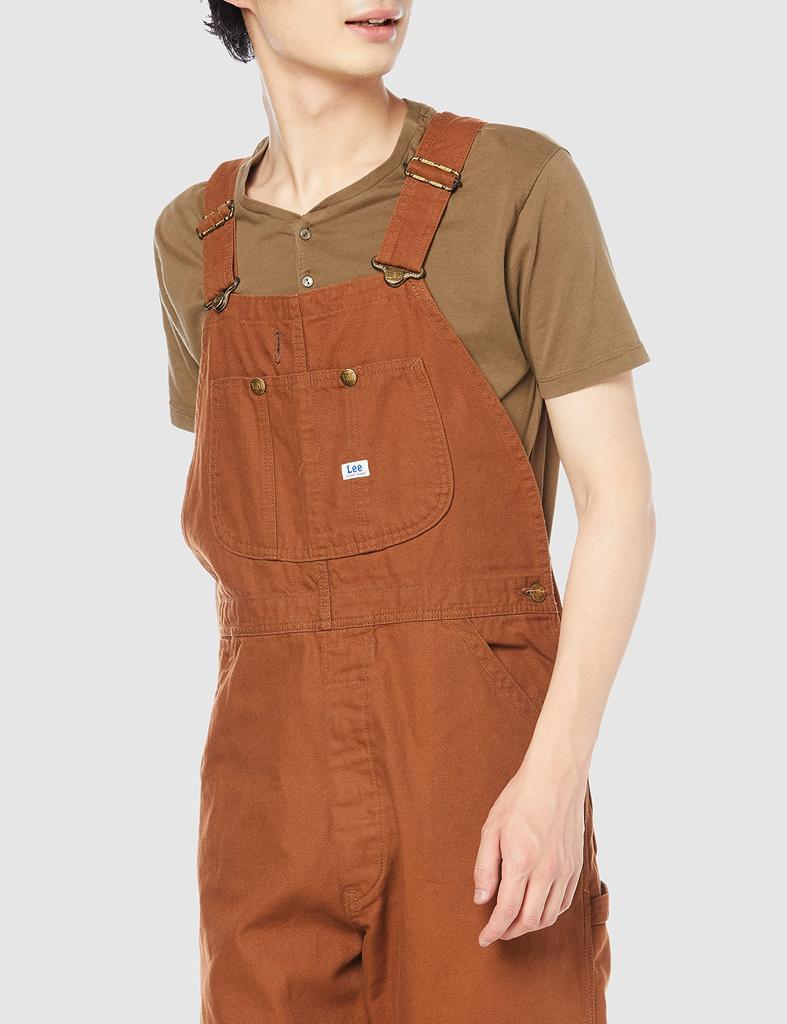 Lee Overalls Denim Salopette Large Size Unisex LM7254 Braun2 M