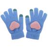 1 Pair Heart Knitting Winter Gloves Thicken Touchscreen Knitted