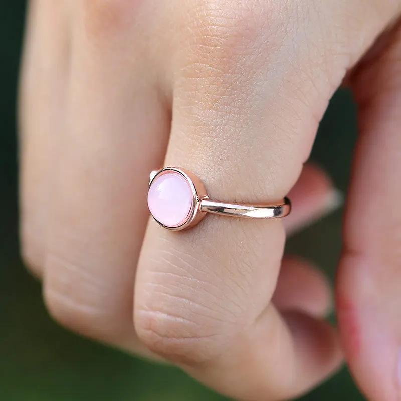 King Luxury Pink Simple Ring Infinite Knot Ring Bridal Wedding Engagement Boutique Jewelry