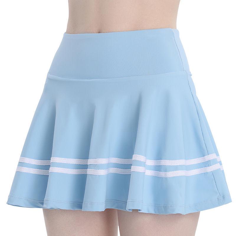 Zweiteiliger Anti-Expositions-Plisseerock für den Schulanfang mit hochtaillierten, schnelltrocknenden Yogahosen für Laufen und Badminton-Fitness.