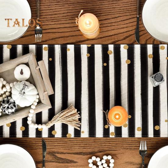 Wszystkiego Najlepszego Bieżnik na Stół Nadruk Balonów i Konfetti Chroni Stół przed Ciepłem i Zarysowaniami Wielokrotnego Użytku Dekoracja Ochronna Stołu Stół na Przyjęcie Urodzinowe