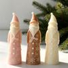Flexible Candle Casting Form Requiring No Assembly, with Raised Christmas Character Relief for Holiday Projects